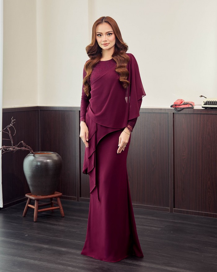 Briella - Burgundy Maroon