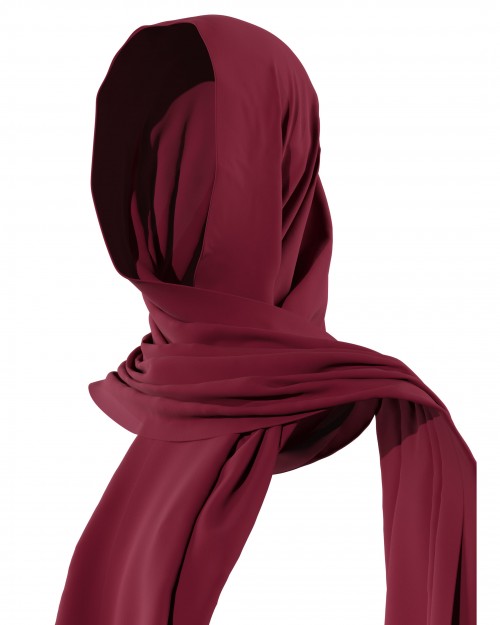 Plain Shawl - Burgundy Maroon