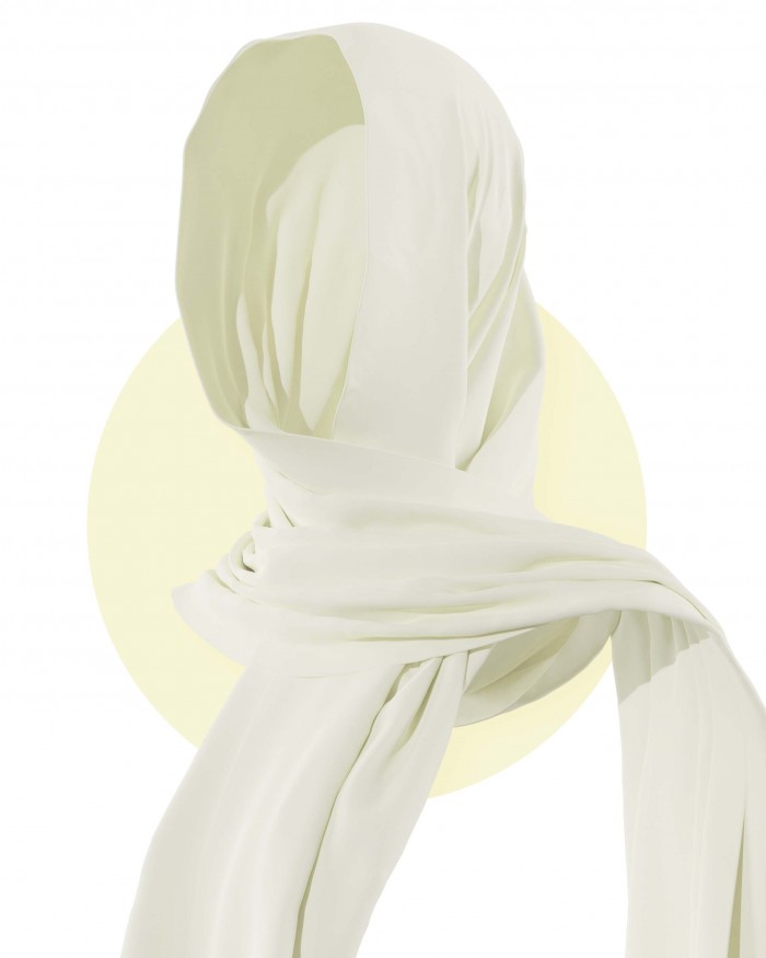 Plain Shawl - Cream Yellow