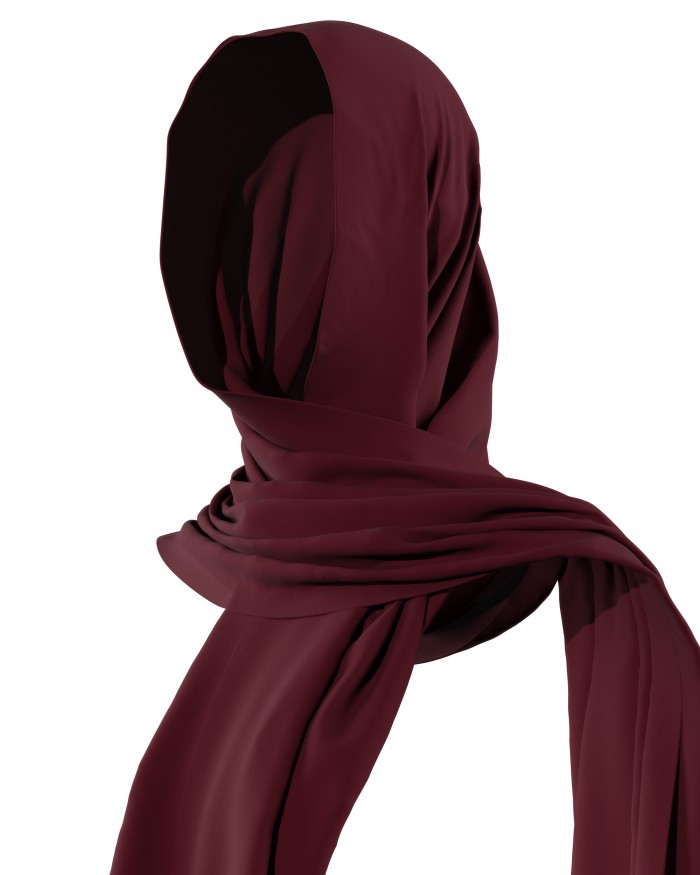 Plain Shawl - Deep Wine