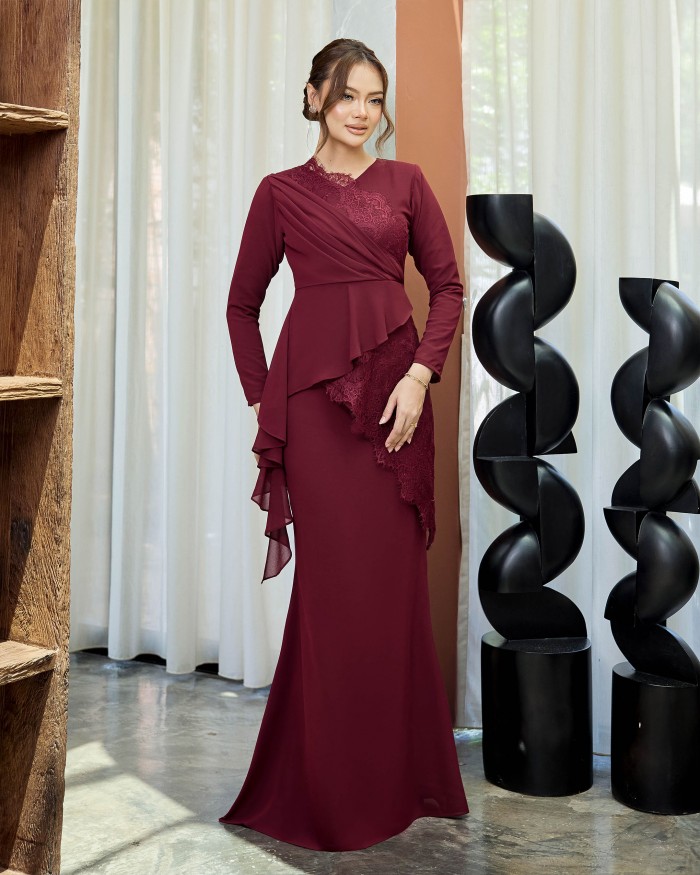 Amora - Burgundy Maroon