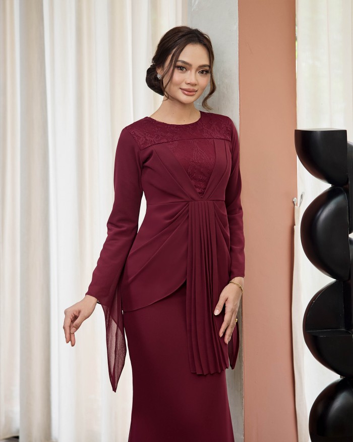 Estella - Burgundy Maroon