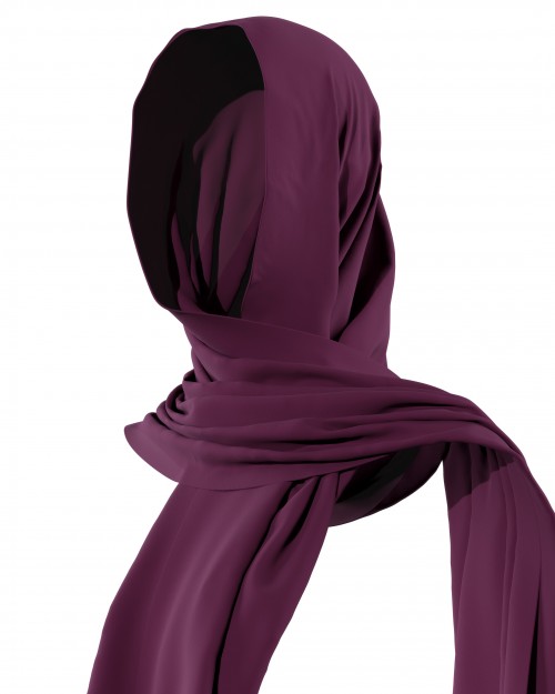 Plain Shawl - Mulberry