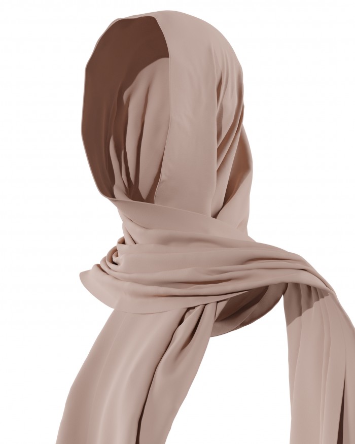 Plain Shawl - Nude Brown