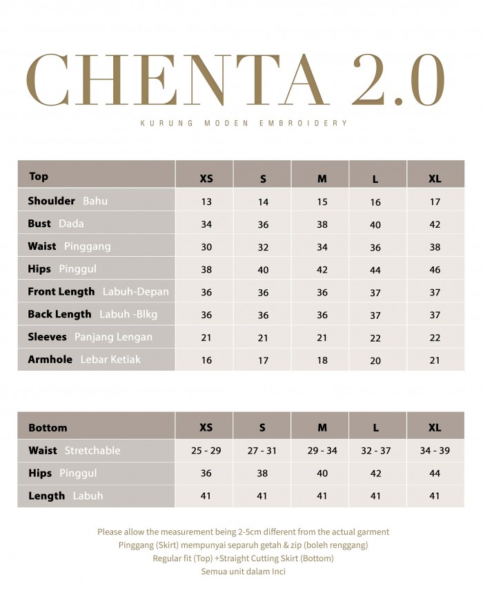 Chenta 2.0 - Cream Yellow (Corak 3)